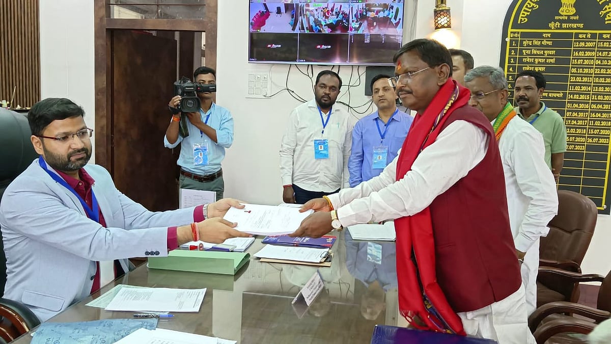 X/@MundaArjun : Arjun Munda files nomination