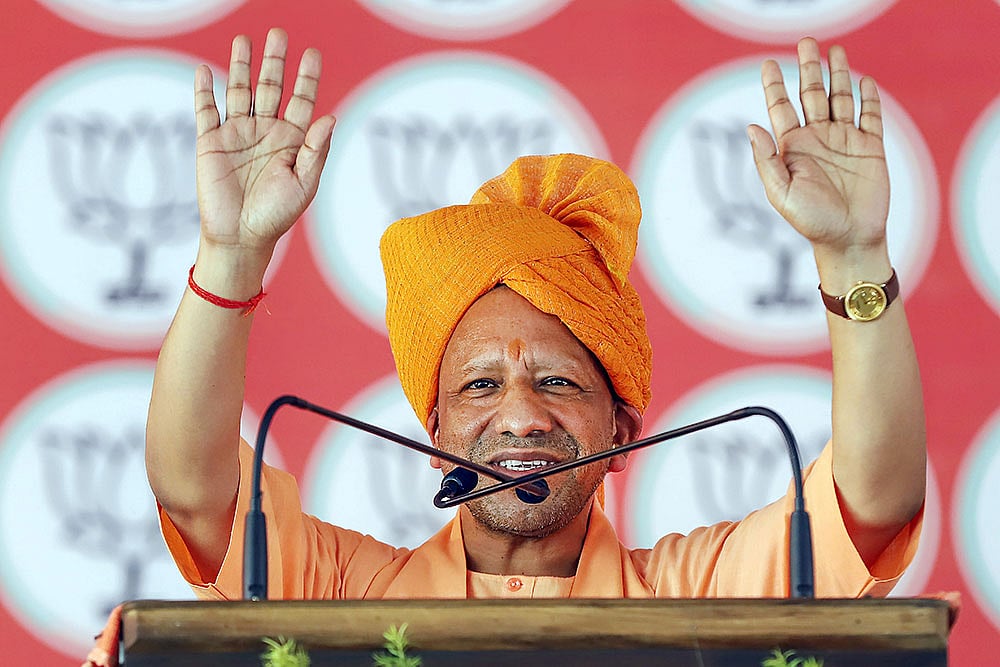 Photo: PTI : Yogi Adityanath on the current status of public welfare schemes in UP