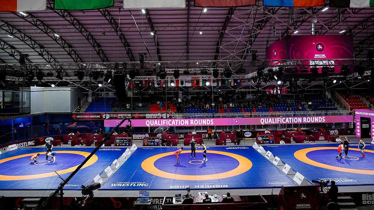 United World Wrestling : Action from Asian Wrestling Championships 2024.