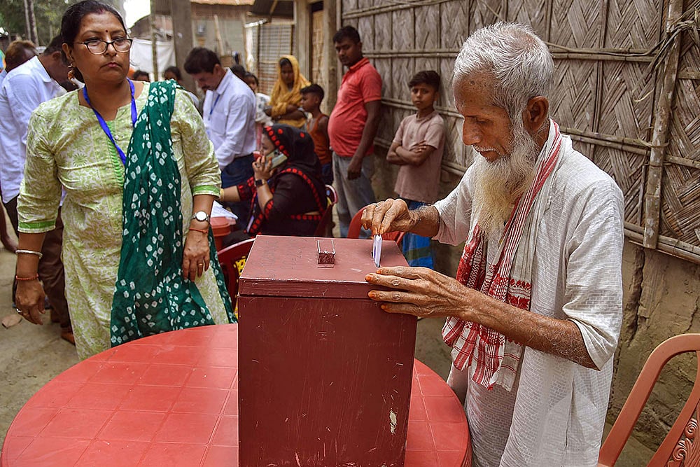 Photo: PTI : Postal Ballot Casting Begins for Dampa Bypoll in Mizoram