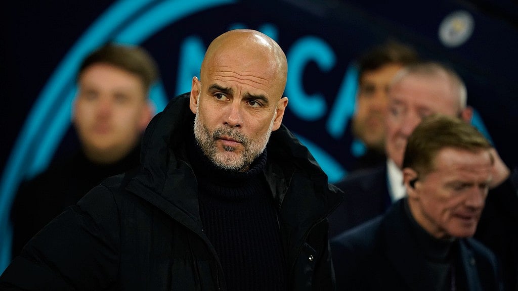 Manchester City manager Pep Guardiola is not overlooking Crystal Palace.  - AP/Dave Thompson