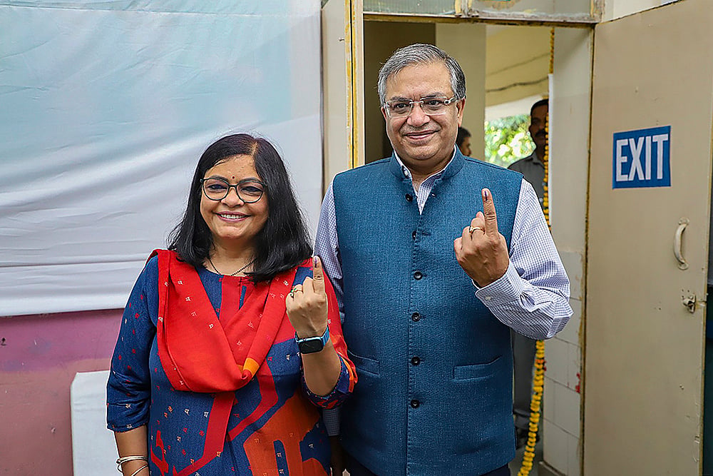 Gyanesh Kumar casts his vote in Delhi