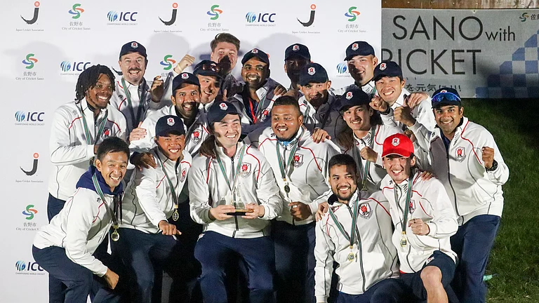 File photo of the Japan national cricket team. - Japan Cricket Association website