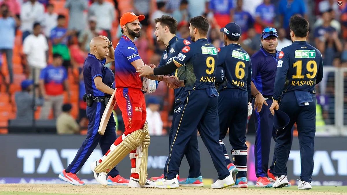 A glimpse from Royal Challengers Bengaluru's first clash against Gujarat Titans in match 45 of the 2024 IPL.  - BCCI