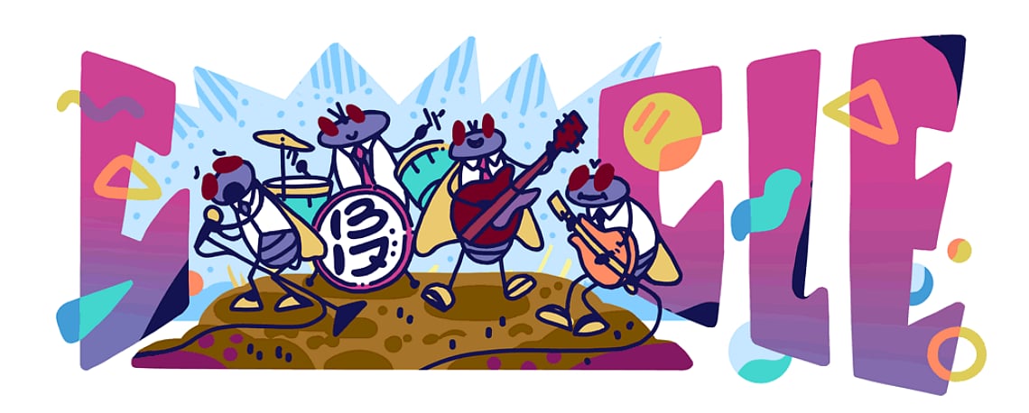 Google's Double Cicada Brood Event Doodle - Google
