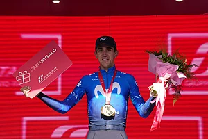 | Photo: Gian Mattia D'Alberto /LaPresse via AP : Giro D'Italia, Stage 6: Pelayo Sanchez wins sixth stage