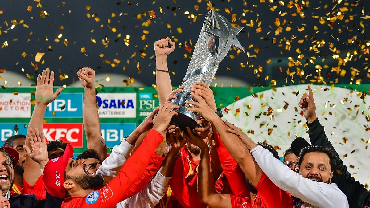 Islamabad United players celebrating after winning the PSL 2024 title. - Photo: X/ @thePSLt20