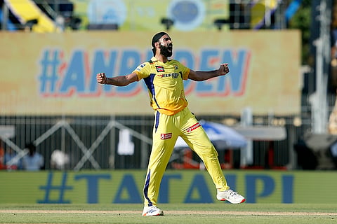 Simarjeet Singh celebrates Sanju Samson's wicket