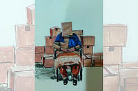 A Dream Of Settlement: March 1990 Artwork by Salman Lone titled ‘Stack of Dreams’ symbolises confinement and sacrifice