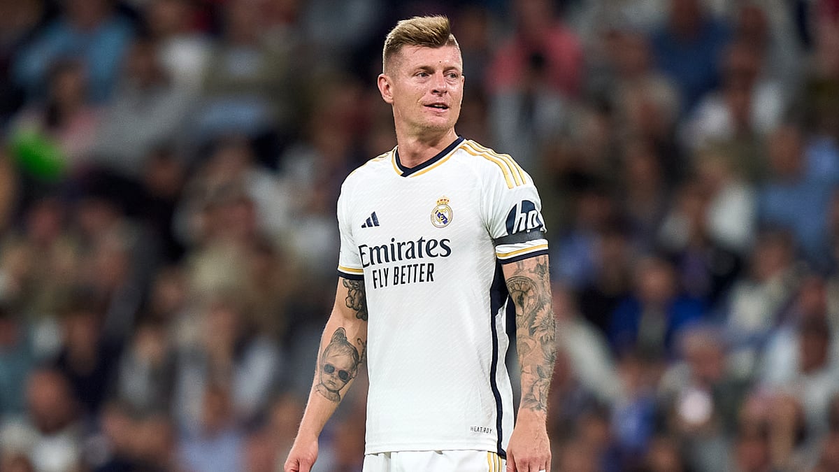 Toni Kroos playing for Real Madrid this month. - null