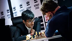 Praggnanandhaa and Carlsen. - X/NorwayChess