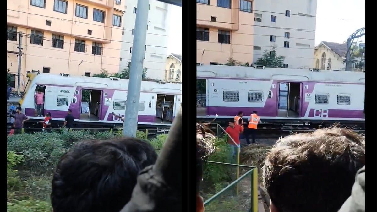 X  : Empty Local Train Derails Nears CSMT Station In Mumbai