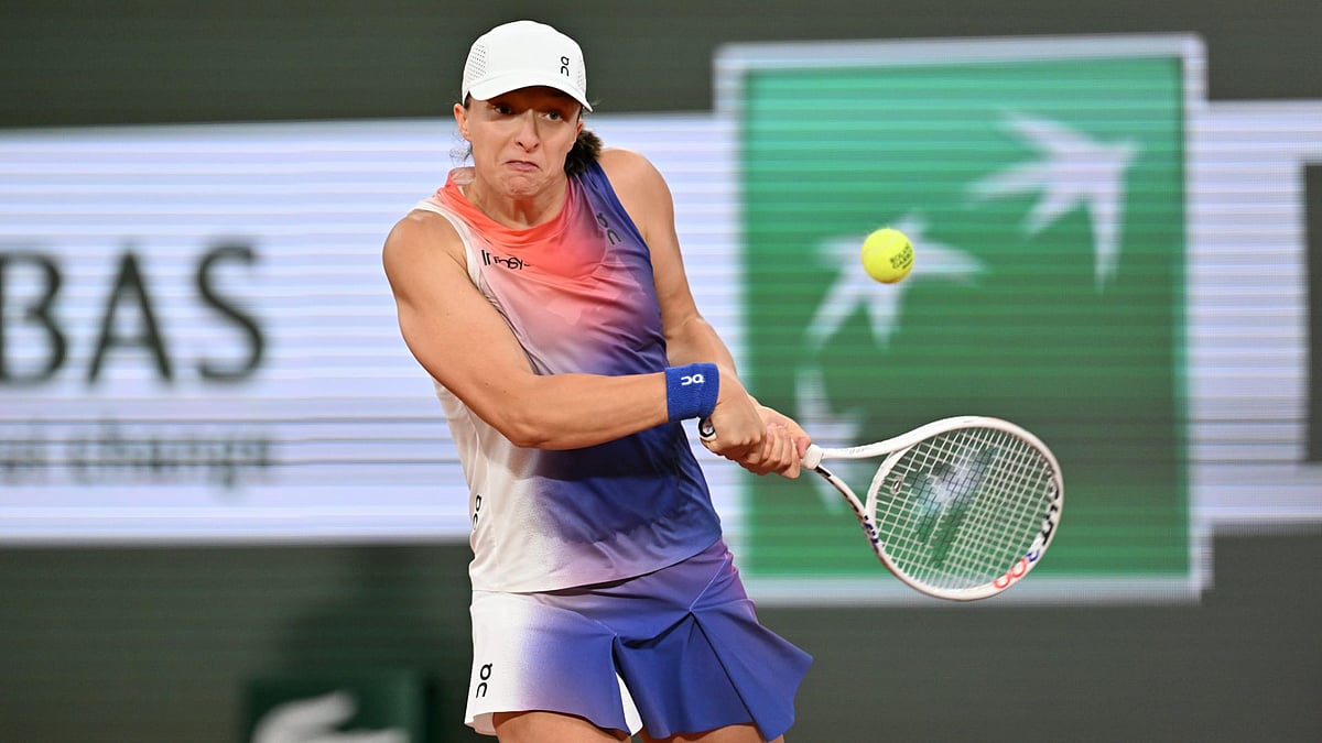 Iga Swiatek was on Court Philippe-Chatrier for just over an hour.