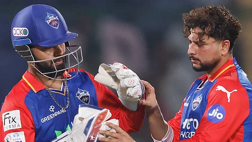 Photo: X/@DelhiCapitals : As per reports DC is set to get Rishabh Pant in the franchise in place of Kuldeep Yadav as trade deal with LSG reach final stages.