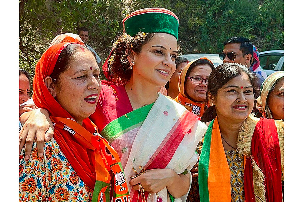 Kangana Ranaut campaigns in Mandi