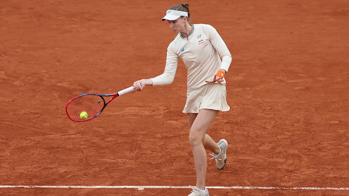 Elena Rybakina in action at Roland Garros on Tuesday. - null