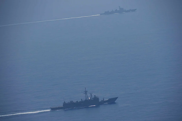 Chinese vessels are seen near Taiwan - AP