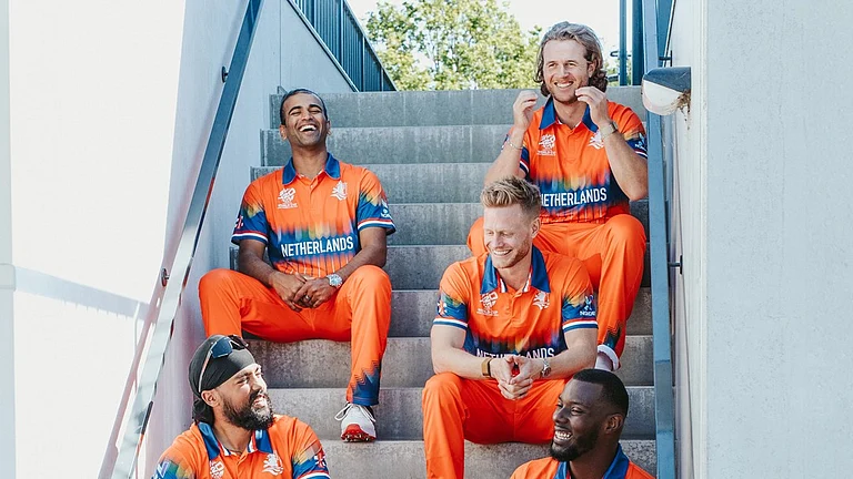 Netherlands cricket team players before the start of the Netherlands T20I Tri-Series 2024. - Photo: X/ @KNCBcricket