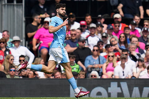 Josko Gvardiol celebrates scoring his first goal 