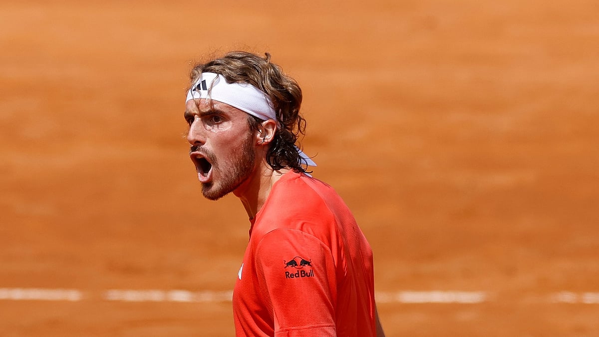 Stefanos Tsitsipas celebrates Monte Carlo Open 2024 victory. - X | ATP Tour