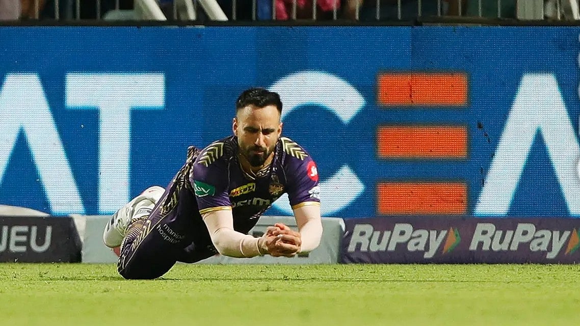BCCI  : Ramandeep Singh in action during KKR vs MI IPL 2024 match 60 at the Eden Gardens on May 11, Saturday. 