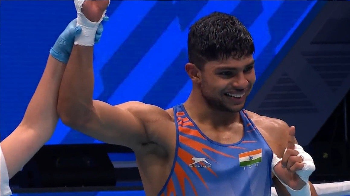 X/India_AllSports : File photo of Indian boxer Nishant Dev.