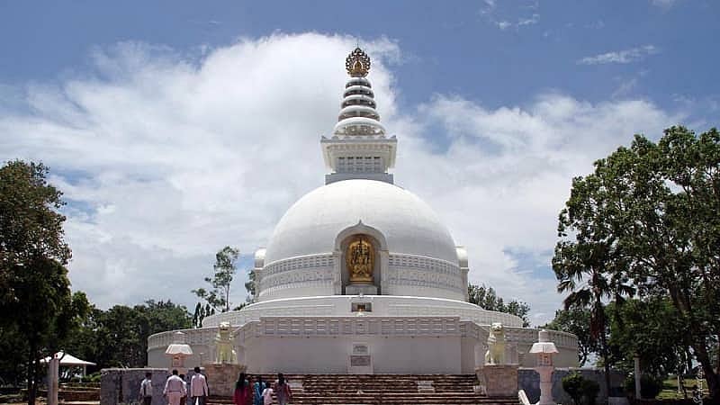 White pagoda in Rajgir