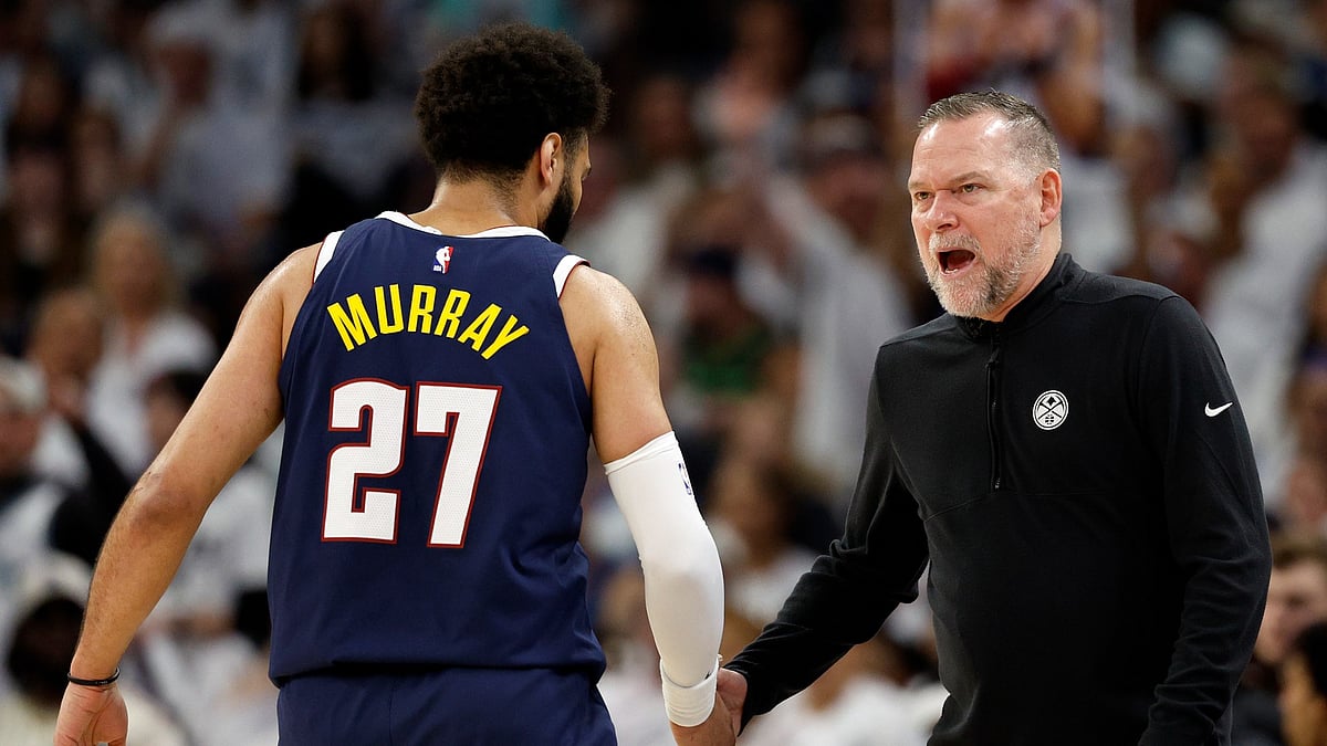 Denver Nuggets' Jamal Murray and Michael Malone.