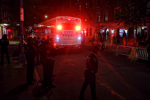 Several Protesters were Apprehended and Removed from Campus via Buses