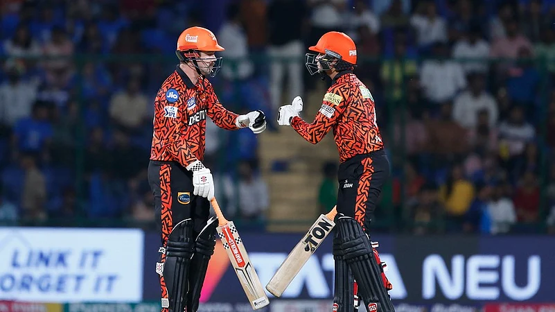 Travis Head and Abhishek Sharma, IPL 2024, AP photo