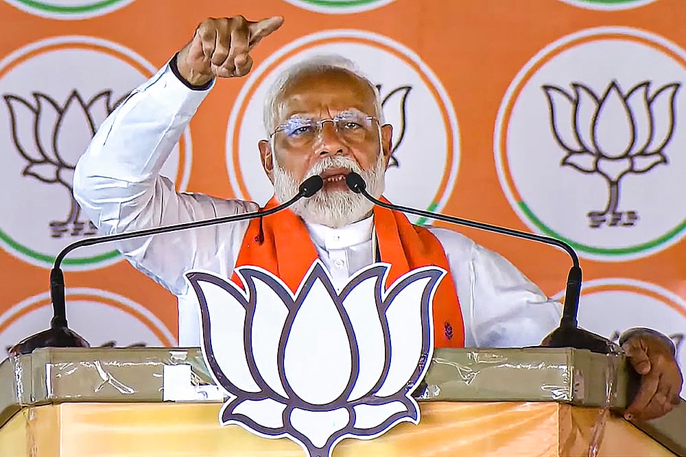 Narendra Modi during Election rally in Dumka