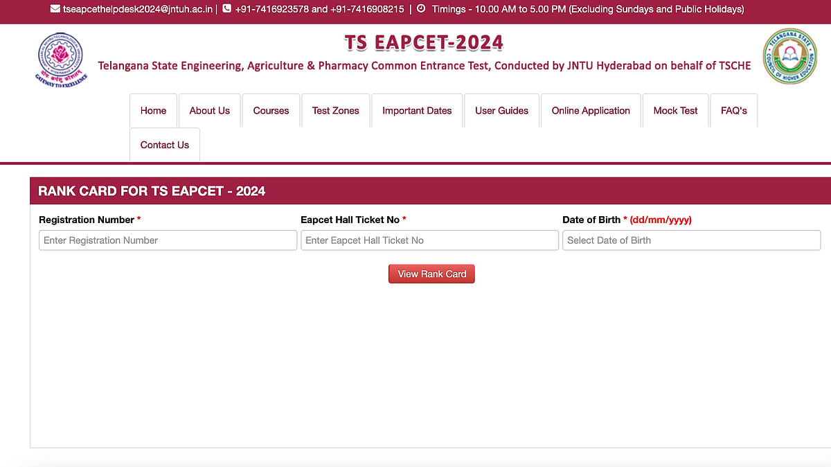 Official Website : TS EAMCET 2024 OUT |