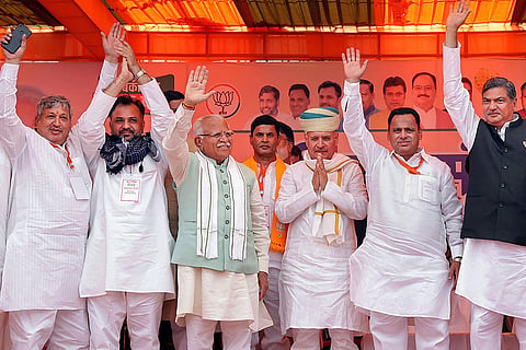 Manohar Lal campaigns for LS polls