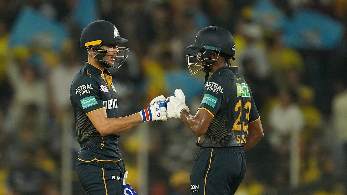 GTs Shubman Gill and Sai Sudharsan in IPL 2024. AP Photo