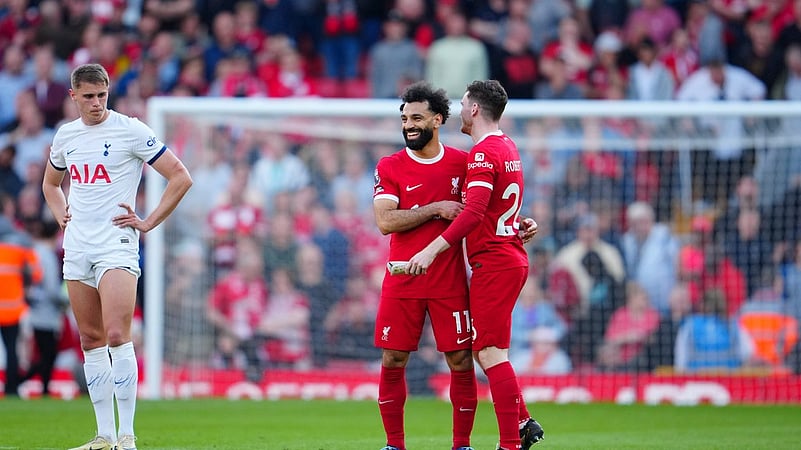 Liverpool beat Tottenham Hotspur, English Premier League 2023-24, AP photo