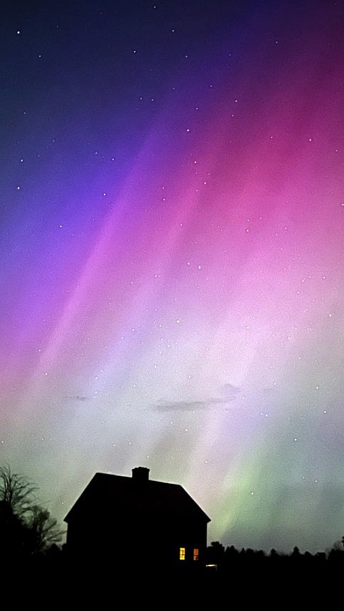 Northern Lights in Maine, US. - AP
