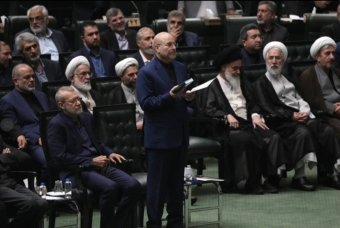 AP : Iran's parliament re-elected hard-liner Mohammad Bagher Qalibaf on Tuesday as its speaker |