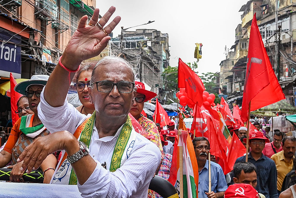 LS polls:  Congress candidate Pradip Bhattacharyas  roadshow