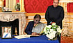 Women Politicians Are Much More Than Their Bodies WPA Pool/Getty Images : President Droupadi Murmu signing a book of condolence for Queen Elizabeth II at Lancaster House on Sep 18, 2022 in London.