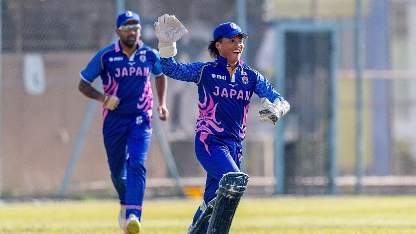 Japan men's cricket team players in action. - Photo: X/ @CricketJapan