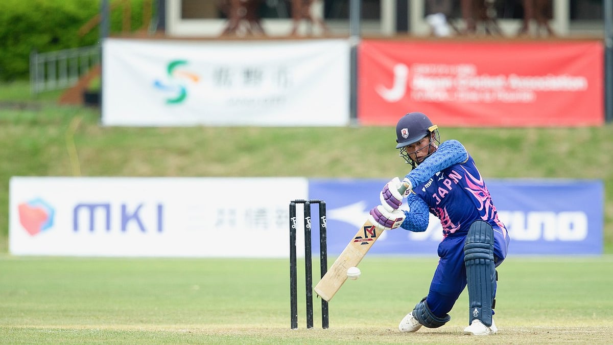 Action from the first T20I between Japan and Mongolia at the Sano International Cricket Ground on Tuesday, May 7, 2024. - X/Japan Cricket Association
