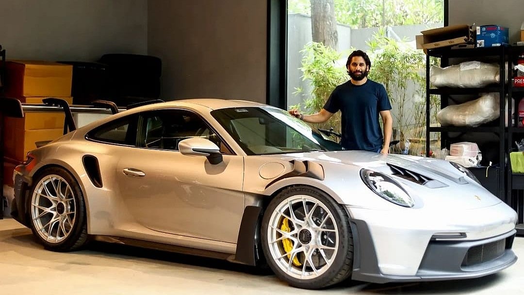 Instagram @porschecentrechennai : Naga Chaitanya poses with his brand new car