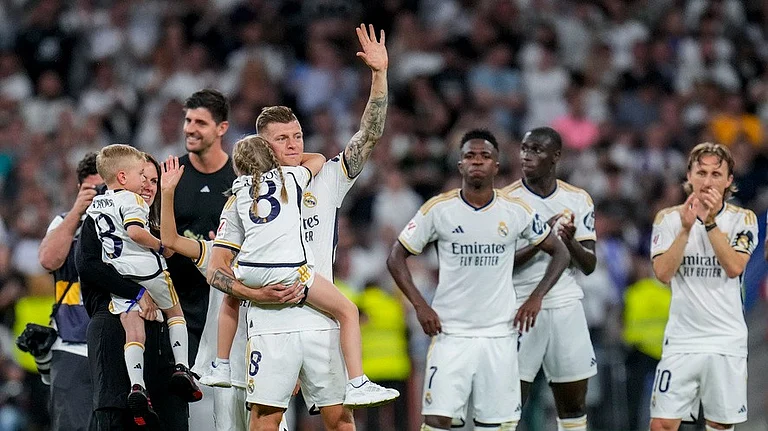 Toni Kroos played his last home game for Madrid. - AP/Manu Fernandez