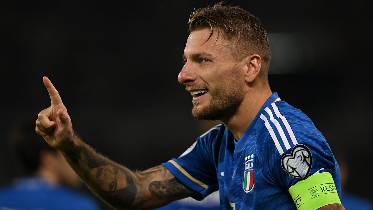 Ciro Immobile pictured in action for Italy last September.