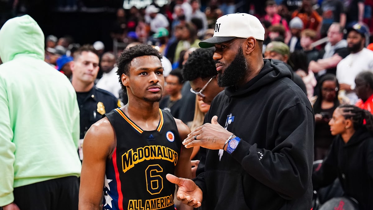 LeBron James and his son Bronny.