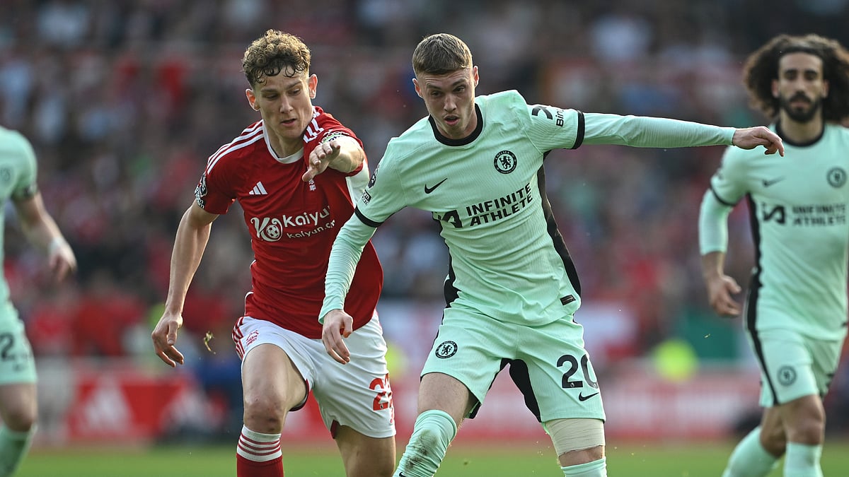 Cole Palmer in action for Chelsea against Nottingham Forest - null
