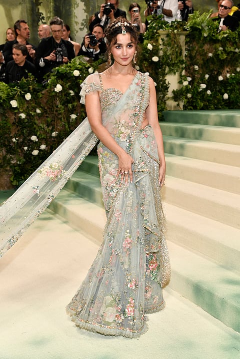 Alia Bhatt attends MET Gala 2024 in New York. 
