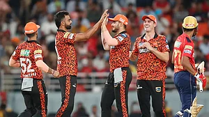 BCCI : SunRisers Hyderabad in action against Punjab Kings in match 23 of IPL 2024.