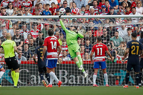 Real Madrid's goalkeeper Thibaut Courtois