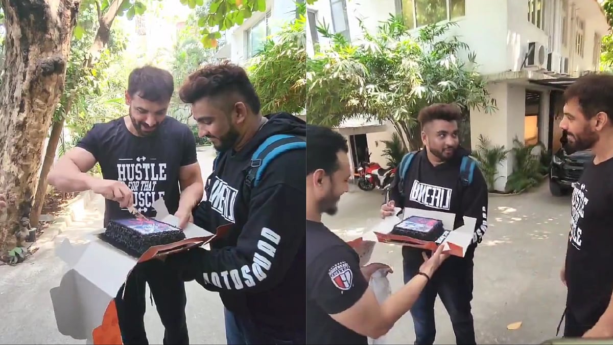 X : John Abraham celebrating his fan's birthday